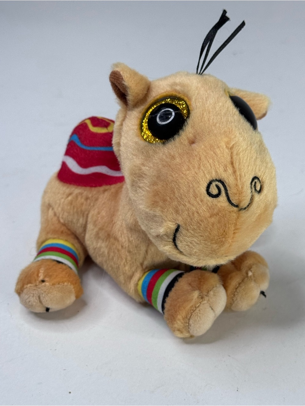 Ty beanie boos Jamal Plush Camel Toy - Beige with Gold, Red, Blue, Green